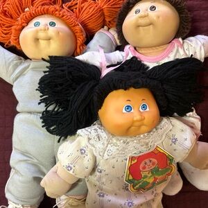 Cabbage Patch!Kids Dolls with Colorful Hair! Bundle of 3!!